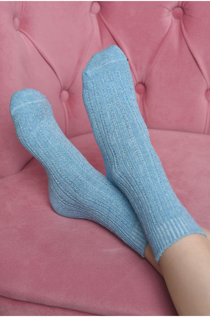 Носки кашемир женские голубого цвета размер 37-41 1923 167217 Носки кашемир женские голубого цвета размер 37-41 1923 167217
