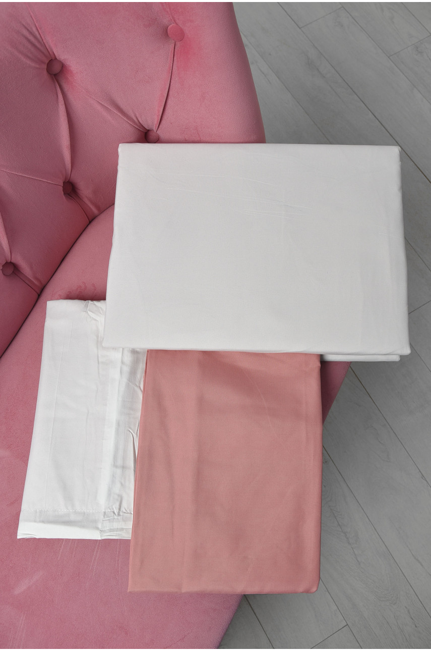 Комплект постільної білизни біло-рожевого кольору півторка 21-06-JС 167776