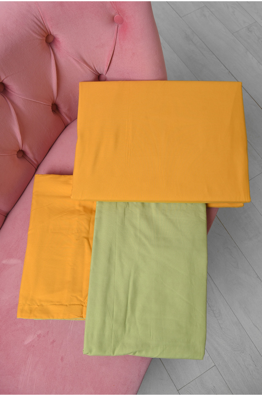 Комплект постельного белья оранжево-салатового  цвета двуспальный 21-06-JC 167789