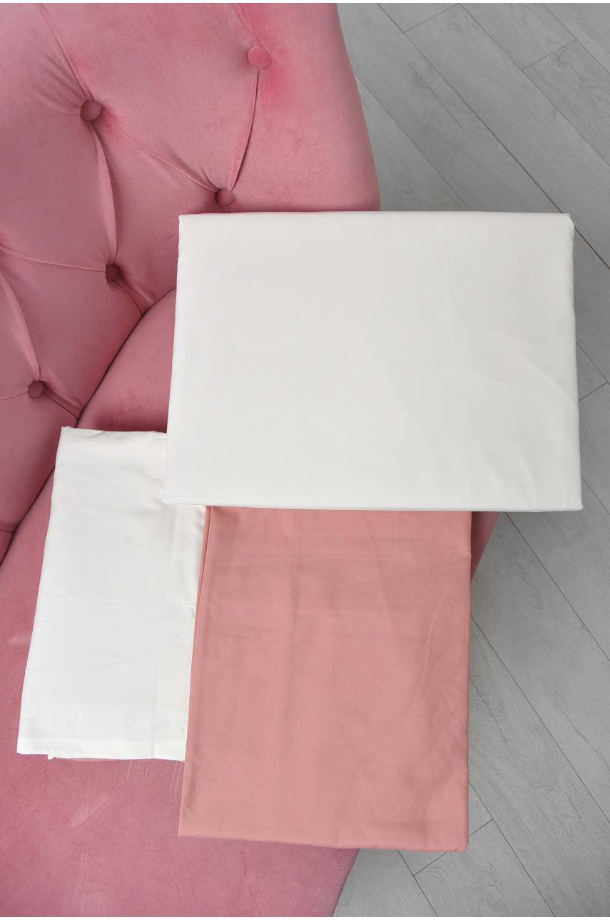 Комплект постільної білизни біло-рожевого кольору двоспальний 21-06-JC 167791