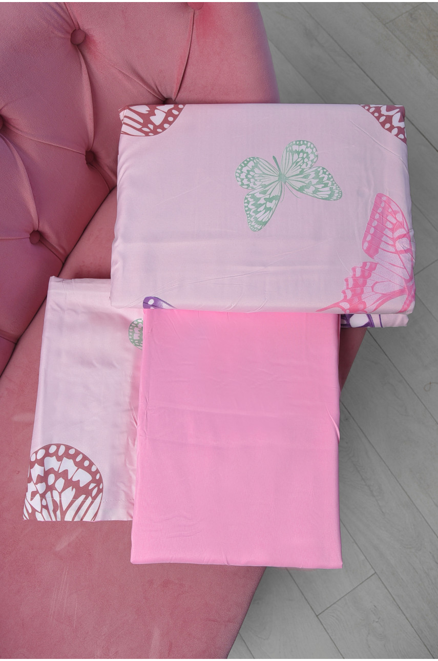 Комплект постельного белья розового цвета евро YG4-19-7 167818