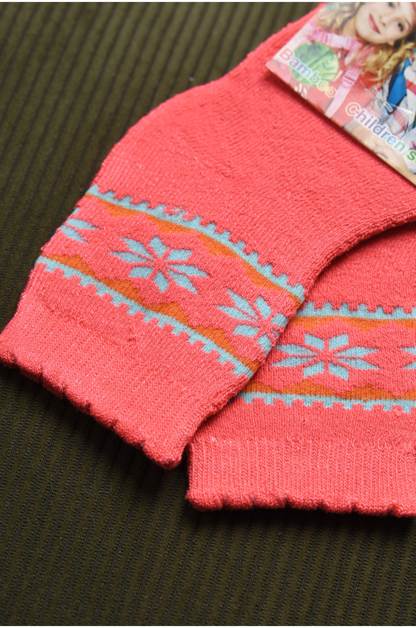 Носки детские махровые для девочки розового цвета 058 167900