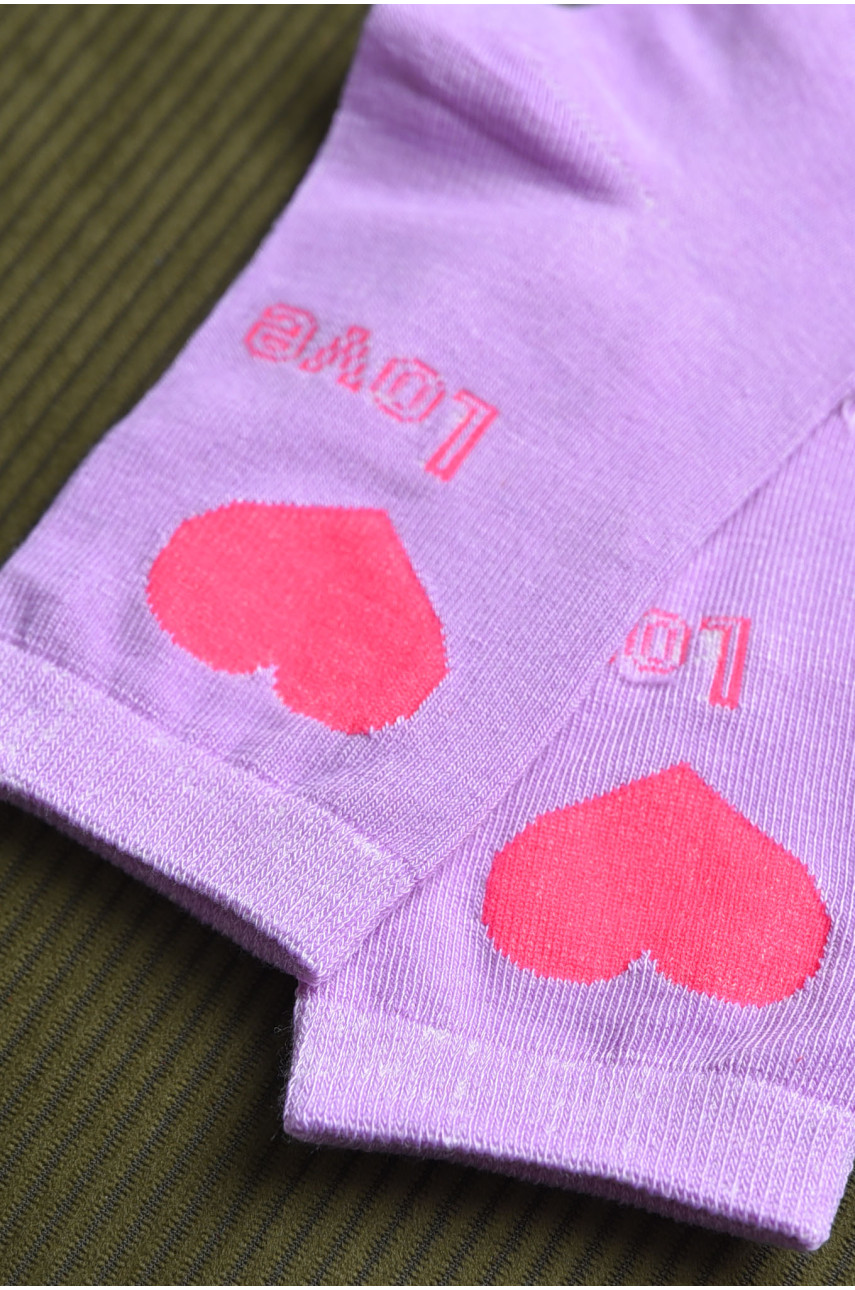 Носки для девочки фиолетового цвета с рисунком Т304 168279