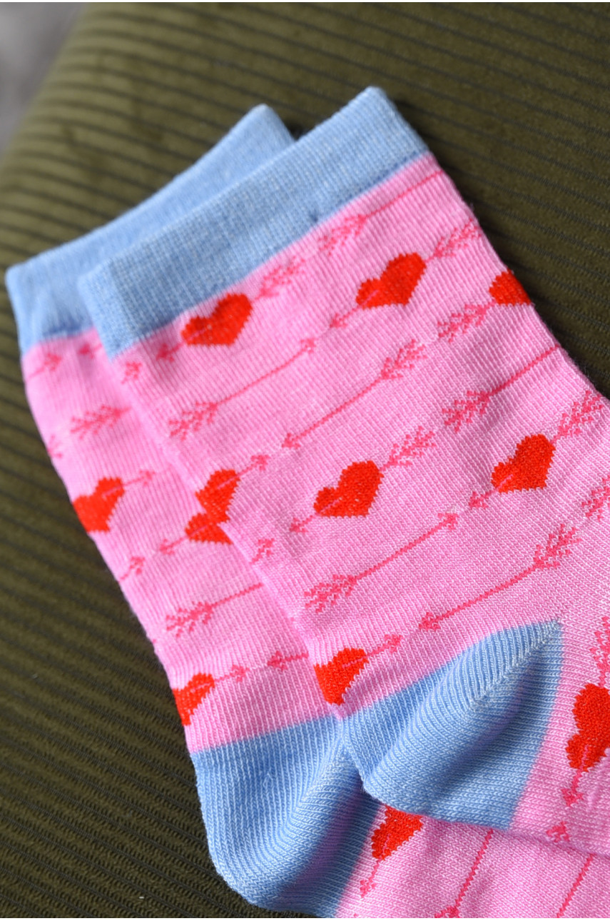 Носки для девочки розового цвета с рисунком Т301 168389