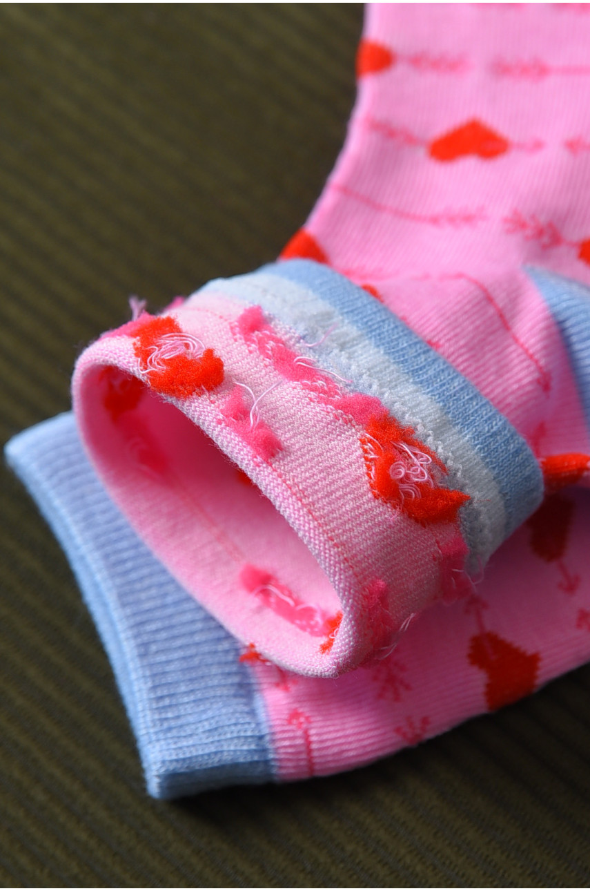 Шкарпетки для дівчинки рожевого кольору з малюнком Т301 168389 Шкарпетки для дівчинки рожевого кольору з малюнком Т301 168389