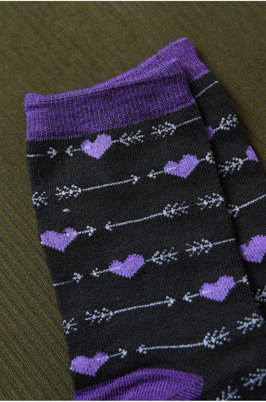 Шкарпетки для дівчинки чорного кольору з малюнком Т301 168390