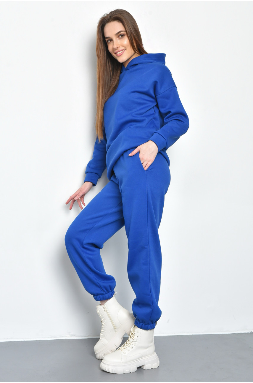 Спортивний костюм жіночий на флісі синього кольору 1158 168801
