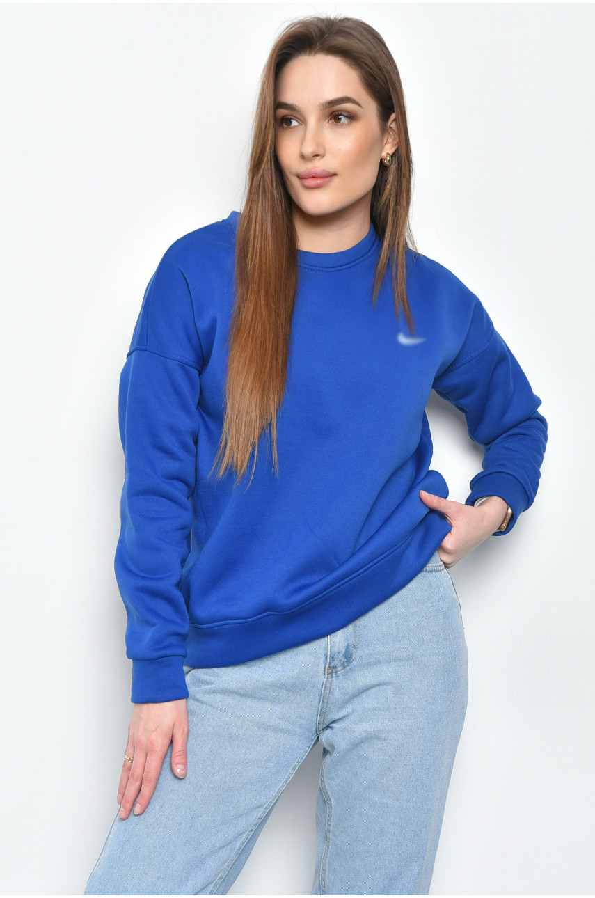 Батник женский на флисе синего цвета 1139 168842