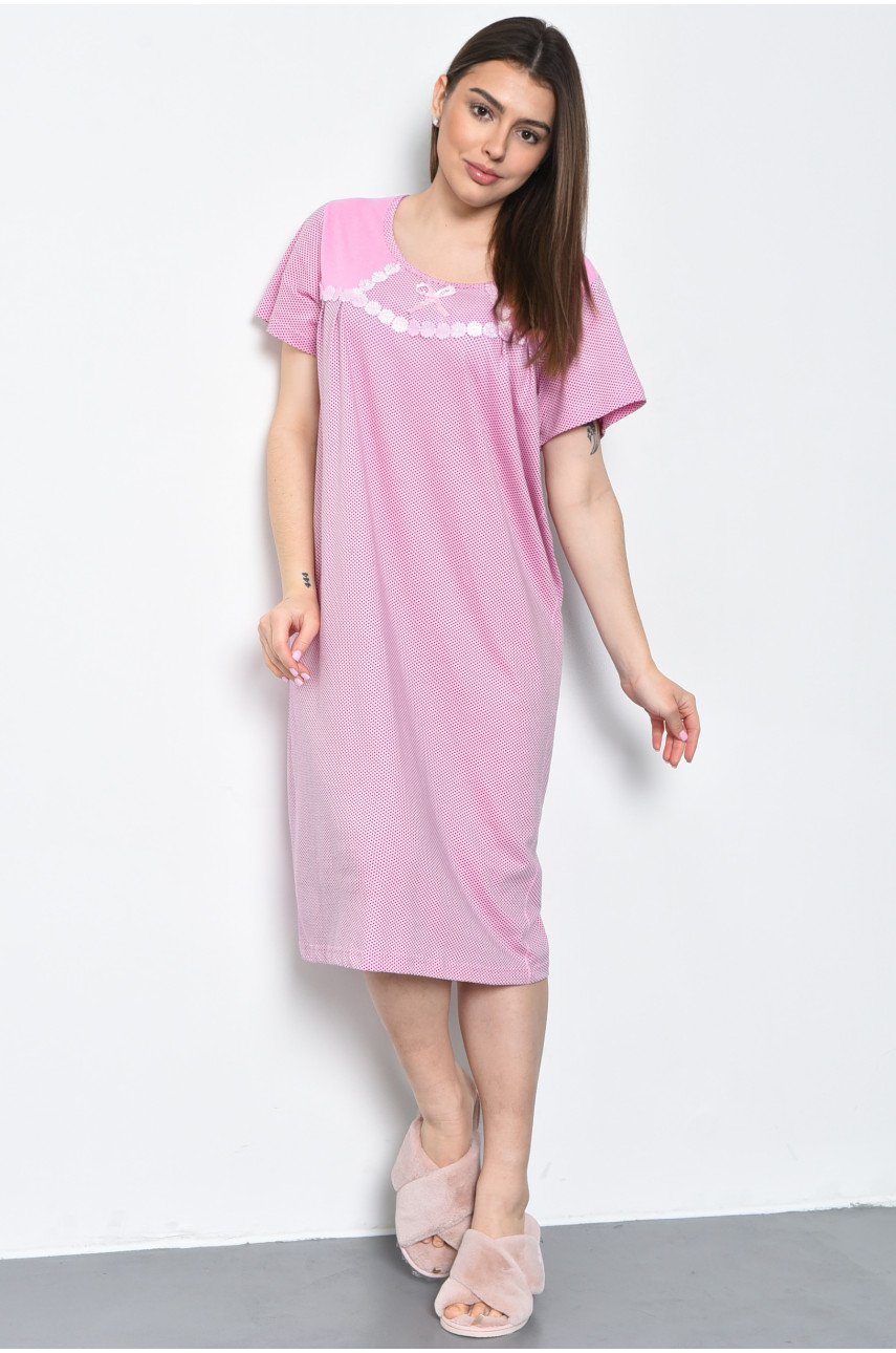 Нічна сорочка жіноча рожевого кольору 040 169046
