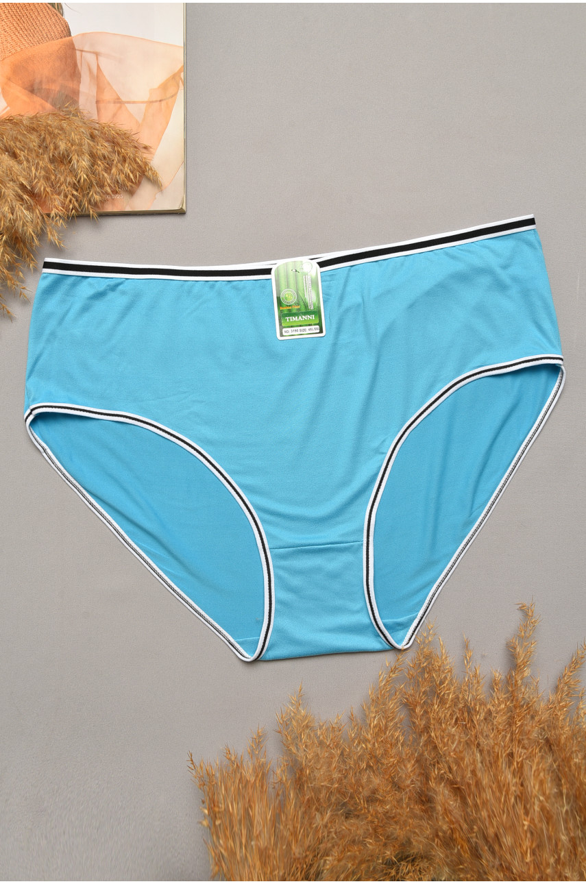 Трусы женские батальные голубого цвета 3190 169124