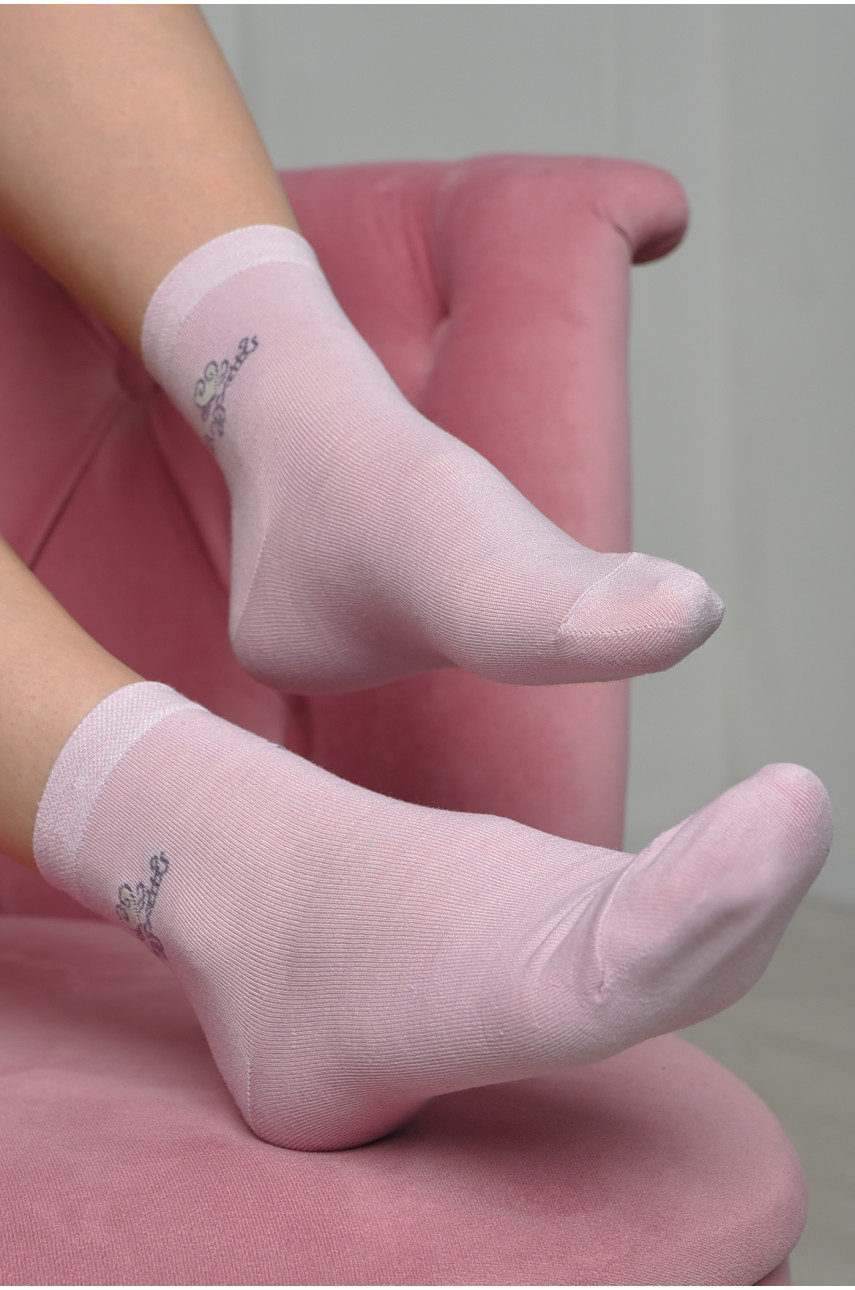 Носки женские стрейч розового цвета размер 36-41 169177