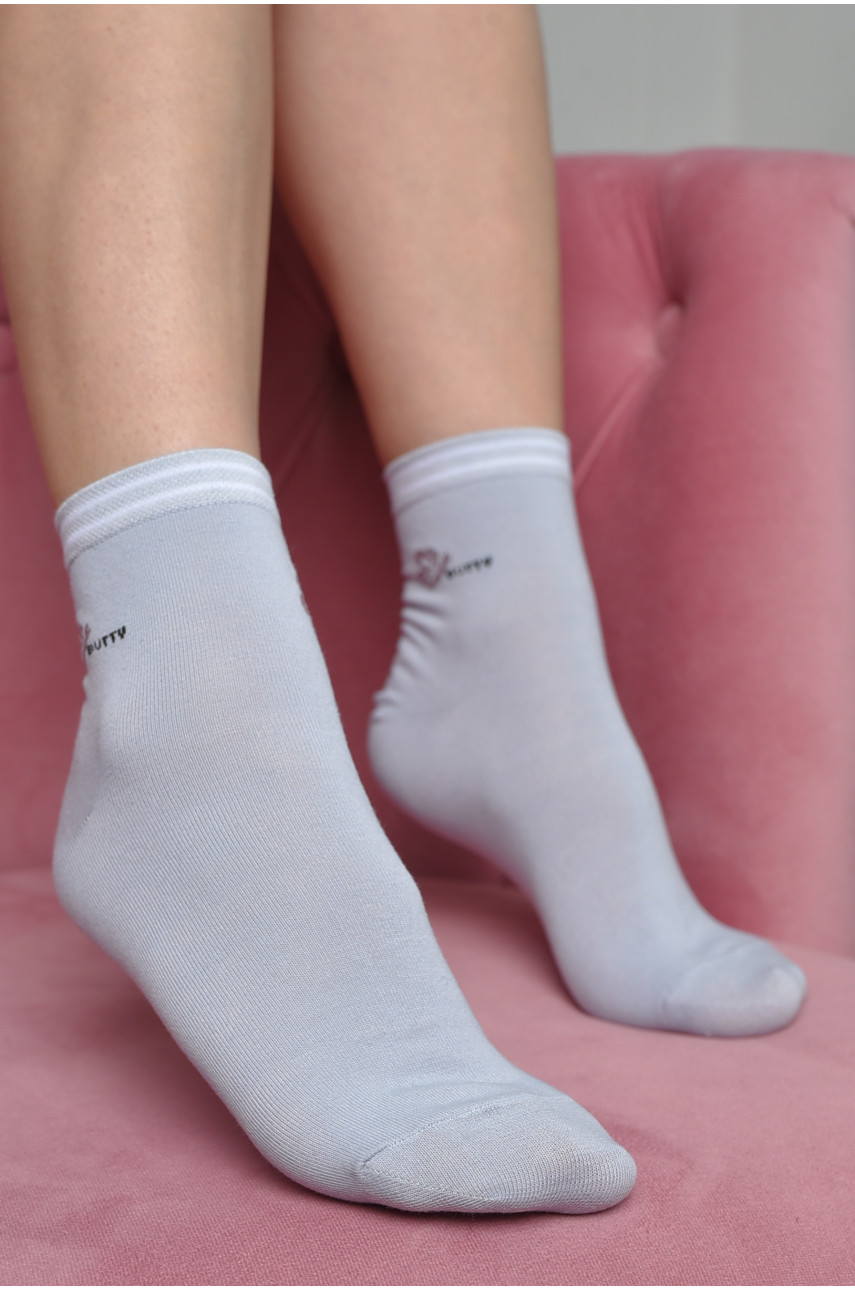 Шкарпетки жіночі стрейч блакитного кольору розмір 36-41 169184