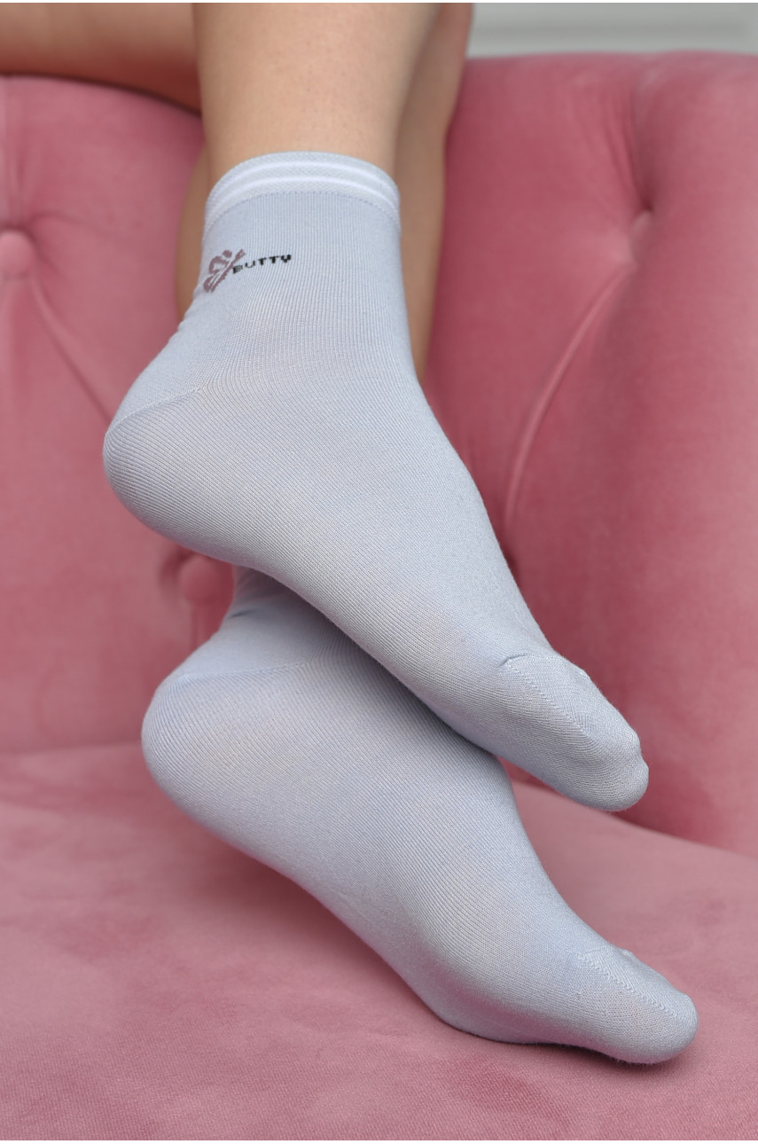 Шкарпетки жіночі стрейч блакитного кольору розмір 36-41 169184