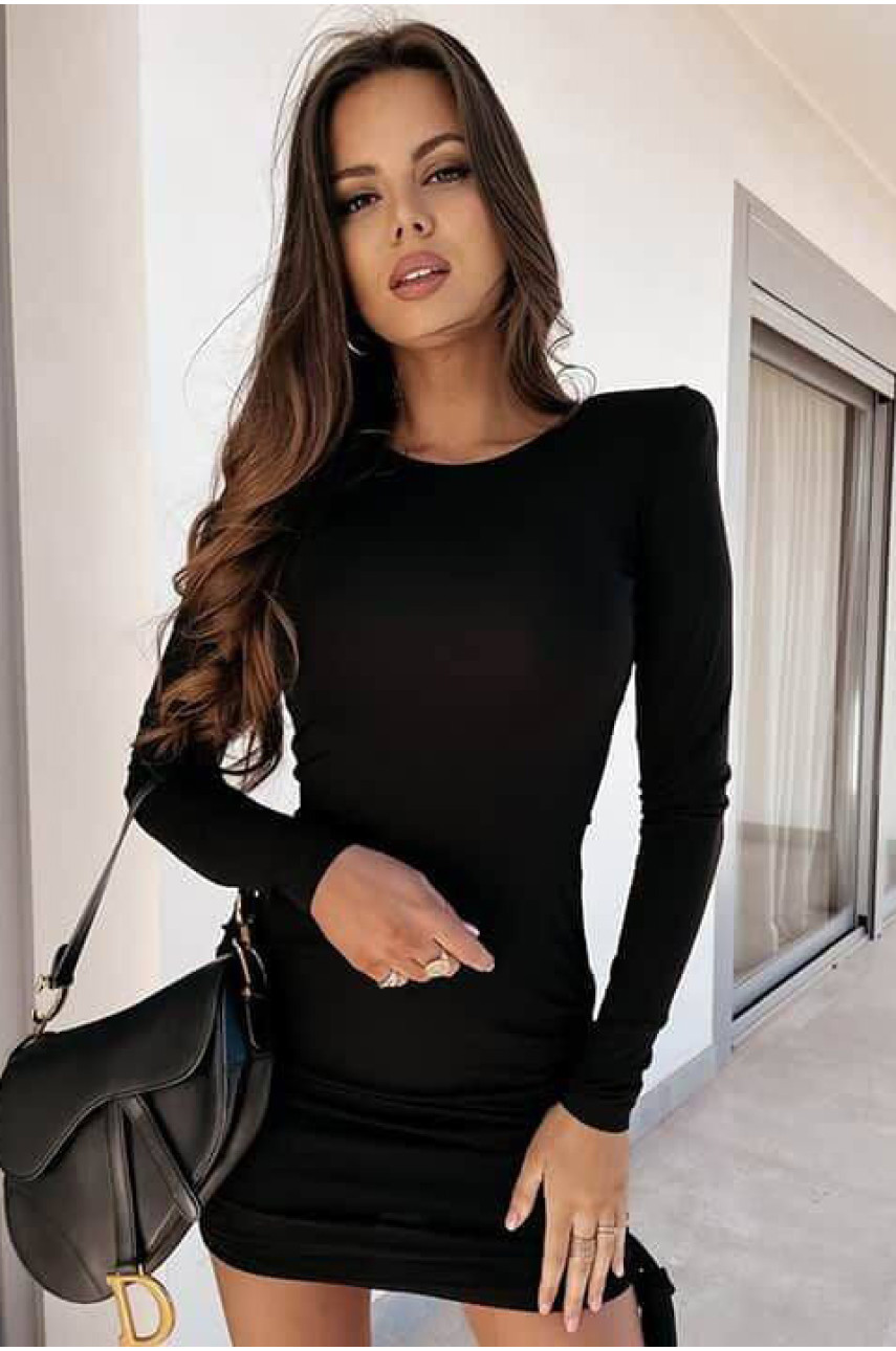 Коктельна жіноча сукня  чорного кольору 819 (219) 169301
