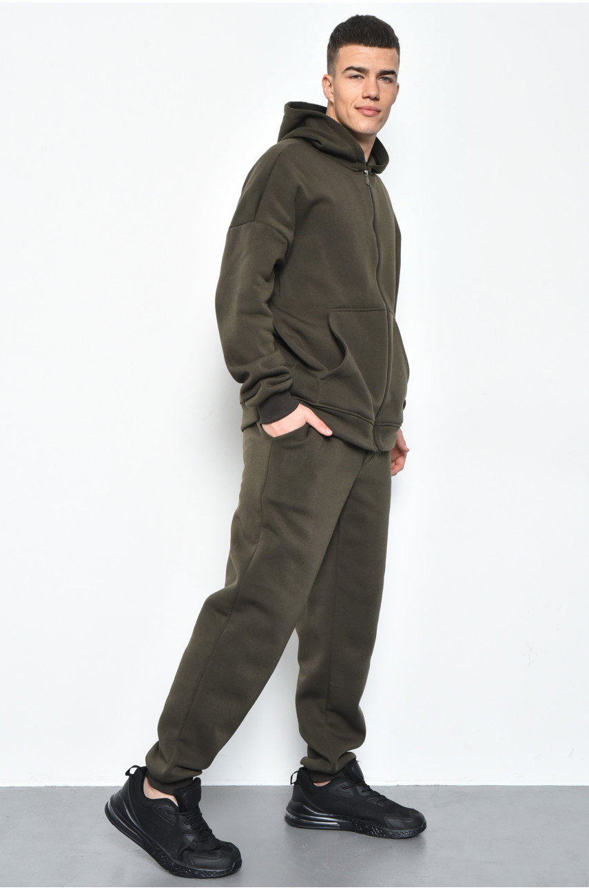 Спортивный костюм мужской на флисе цвета хаки 368 169309