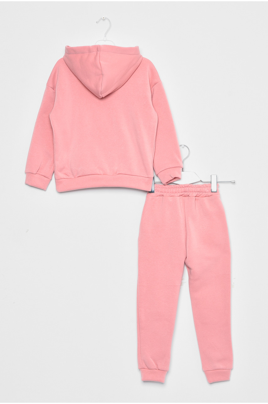 Спортивний костюм дитячий для дівчинки на флісі рожевого кольору 169319