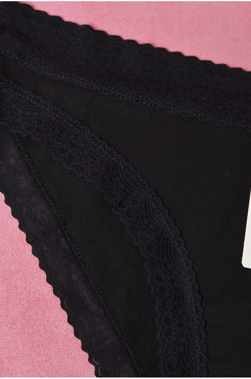 Трусы женские однотонные черного цвета 6208 169377
