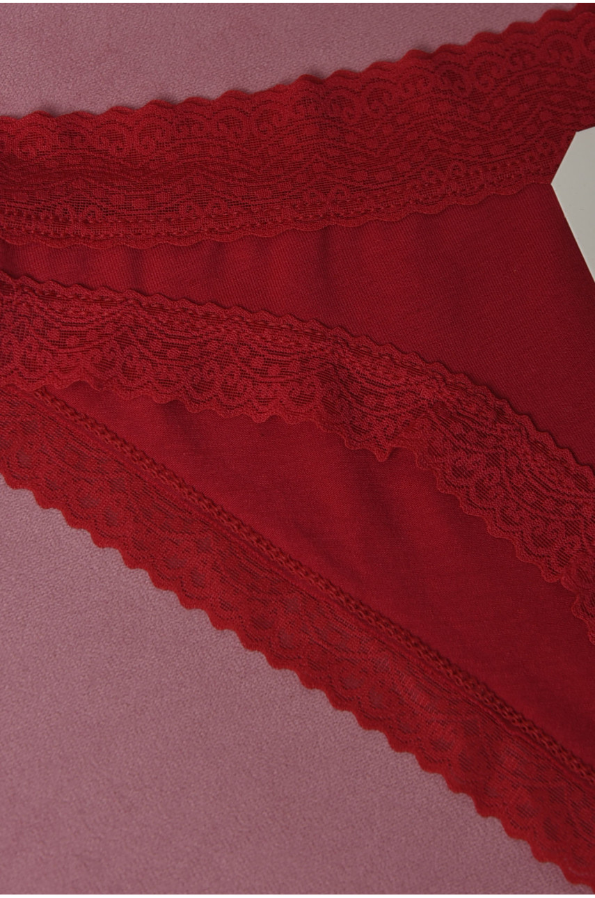 Труси жіночі однотонні бордового кольору 6208 169378 Труси жіночі однотонні бордового кольору 6208 169378