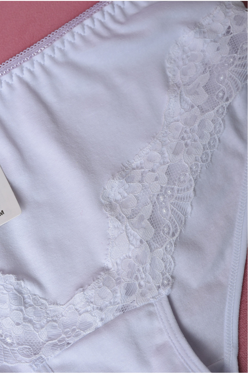 Трусы женские однотонные белого цвета 8849 169397