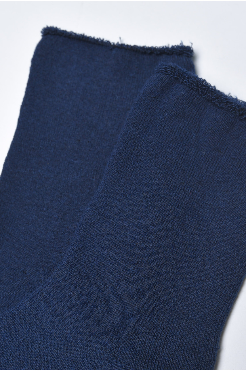 Шкарпетки чоловічи медичні махрові темно-синього кольору без гумки розмру 41-45 169402