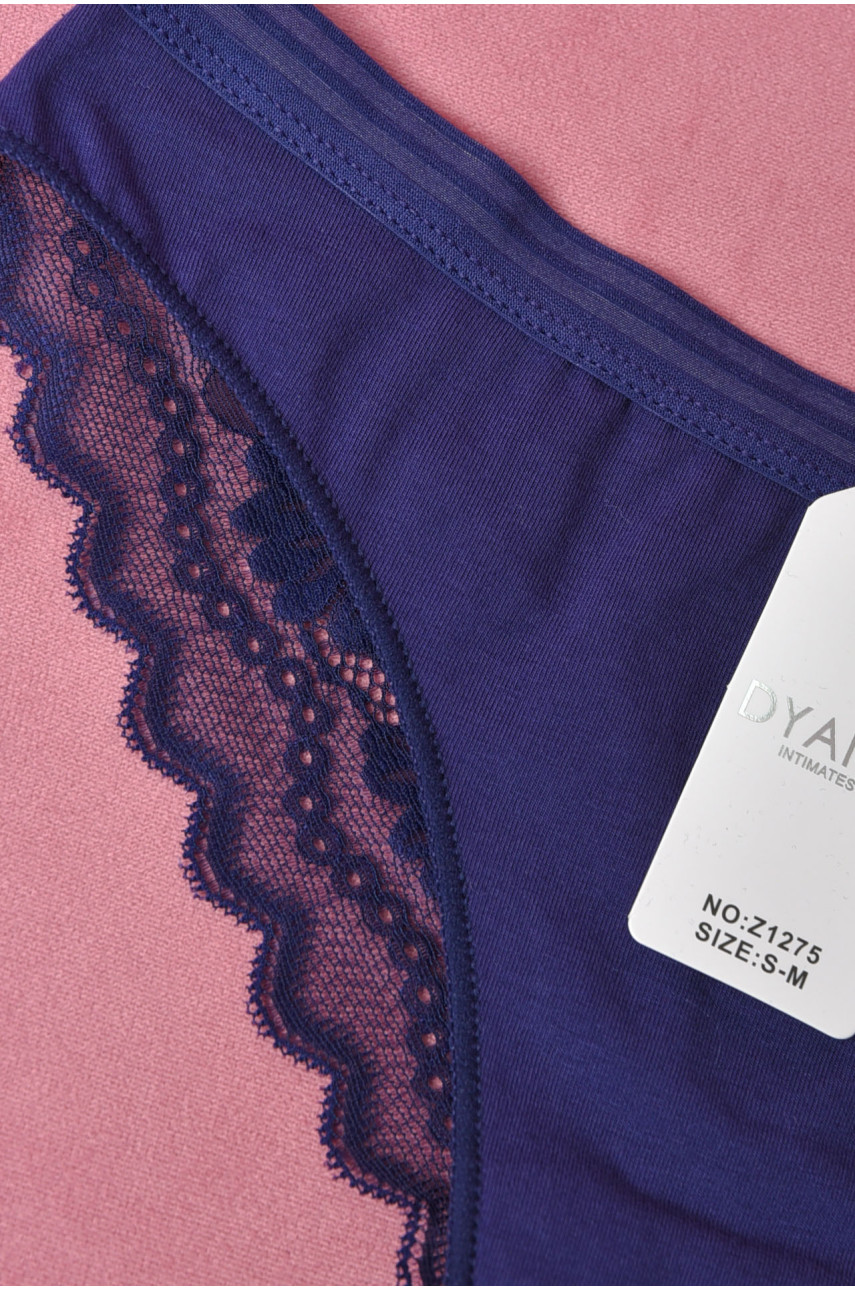 Трусы женские однотонные синего цвета 1275 169409