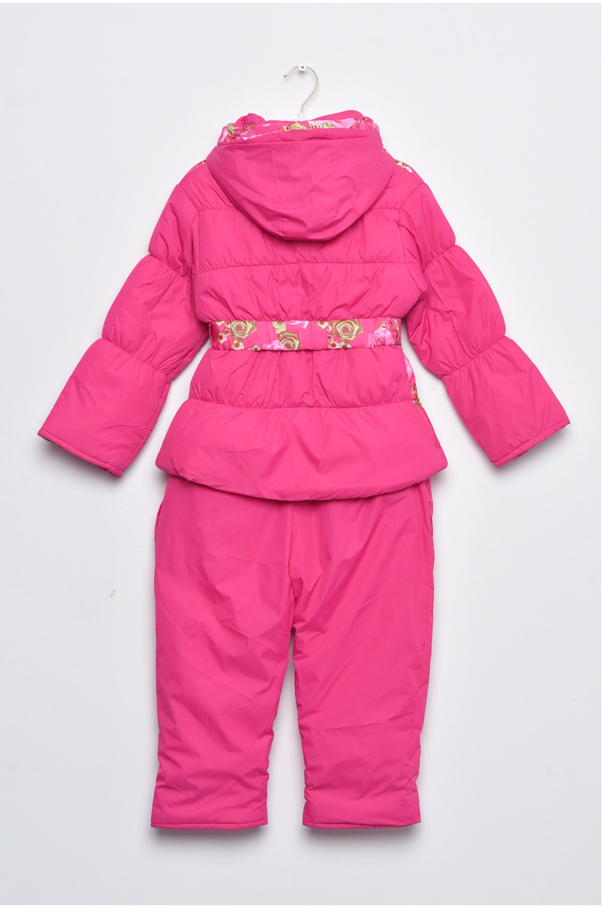 Куртка та напівкомбінезон дитячий для дівчинки єврозима рожевого кольору F76T 169433