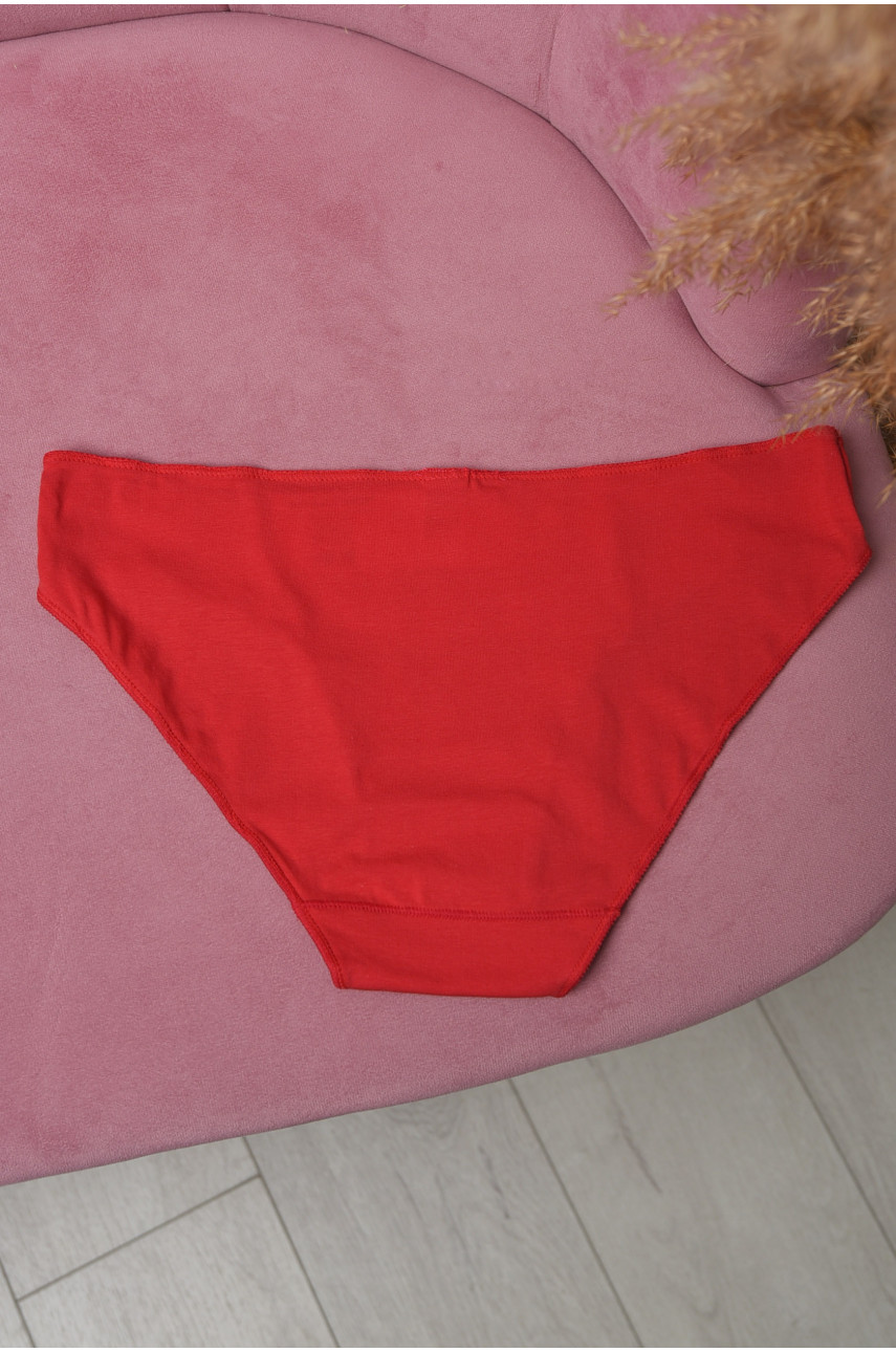 Трусы женские однотонные красного цвета 8308 169461