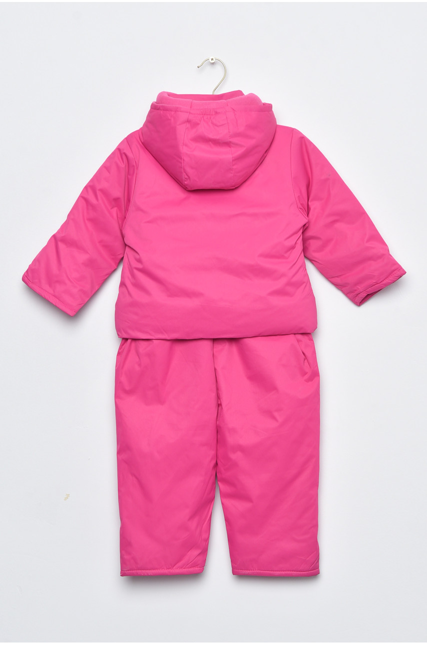 Куртка та напівкомбінезон дитячий для дівчинки єврозима рожевого кольору 8908 169474