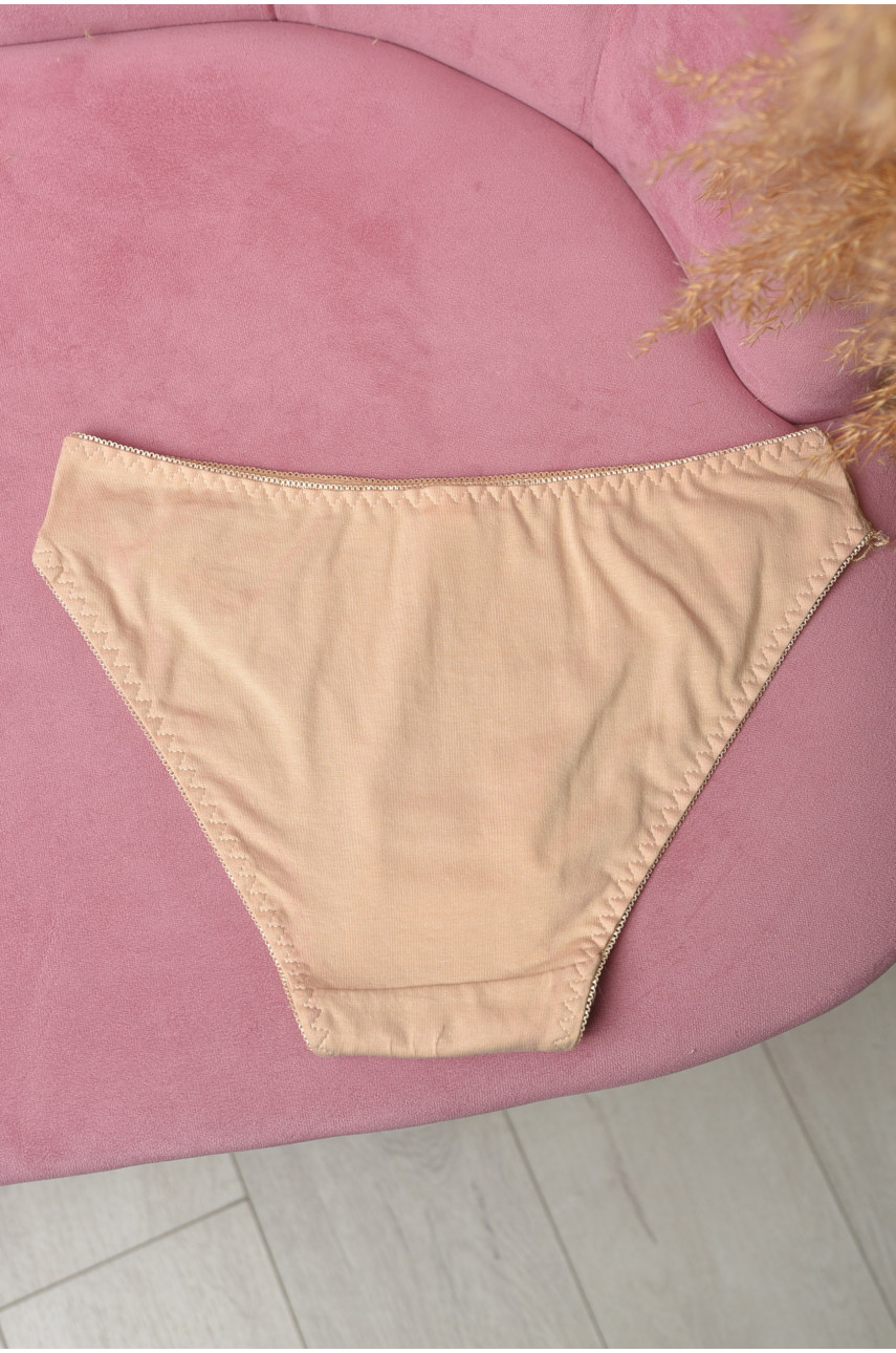 Трусы женские однотонные бежевого цвета 4967 169562
