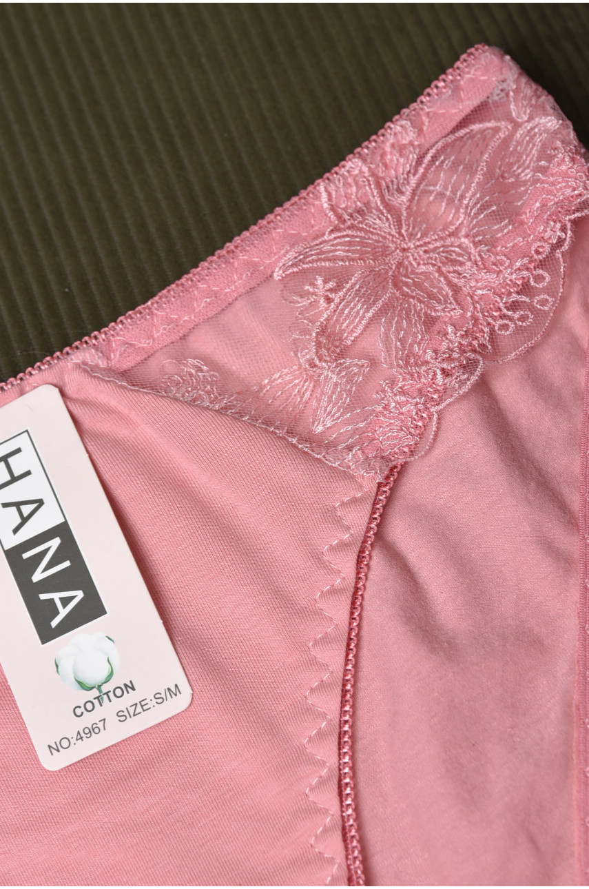 Трусы женские однотонные розового цвета 4967 169566