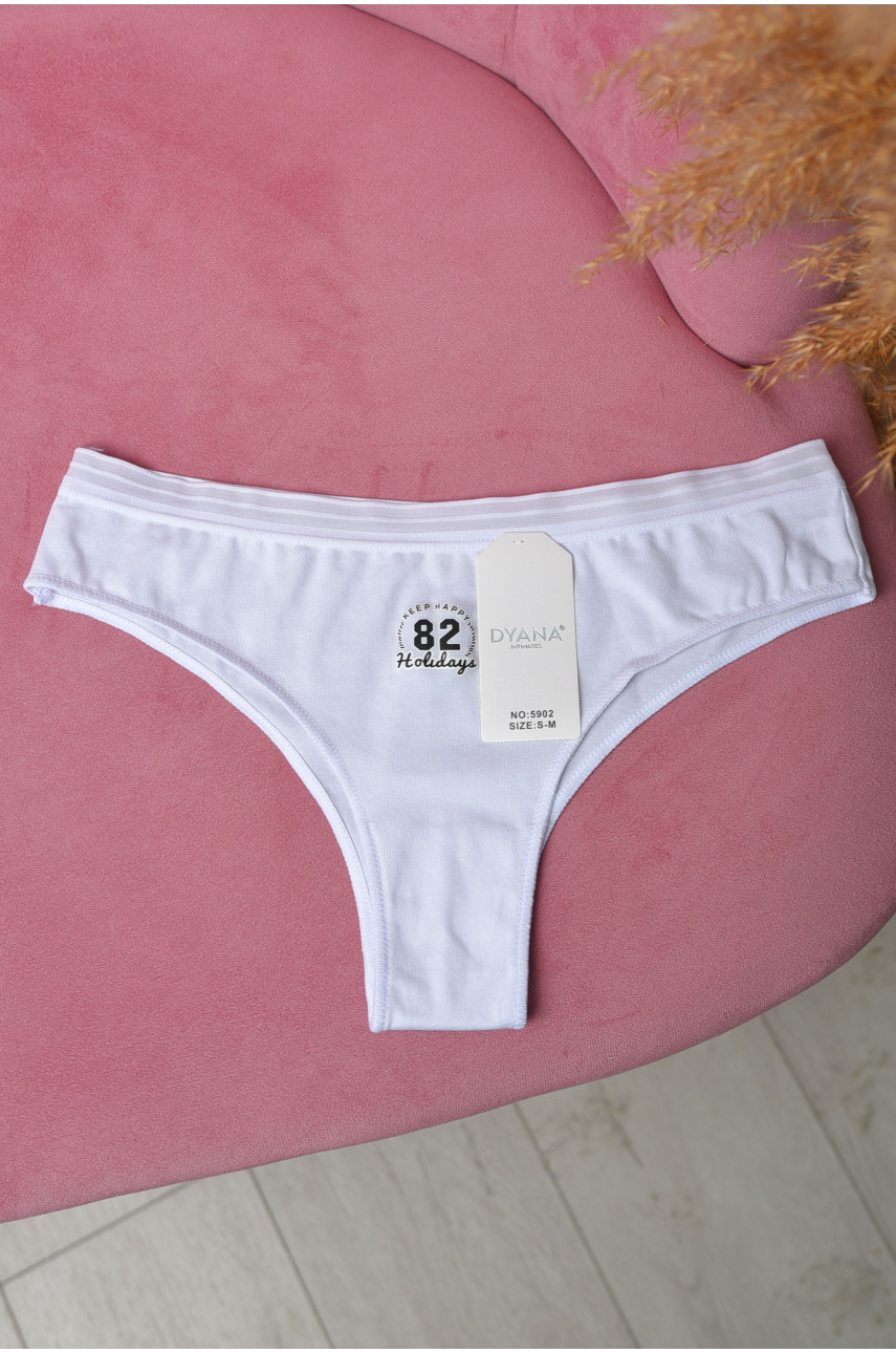 Труси жіночі однотонні білого кольору 5902 169577 Труси жіночі однотонні білого кольору 5902 169577