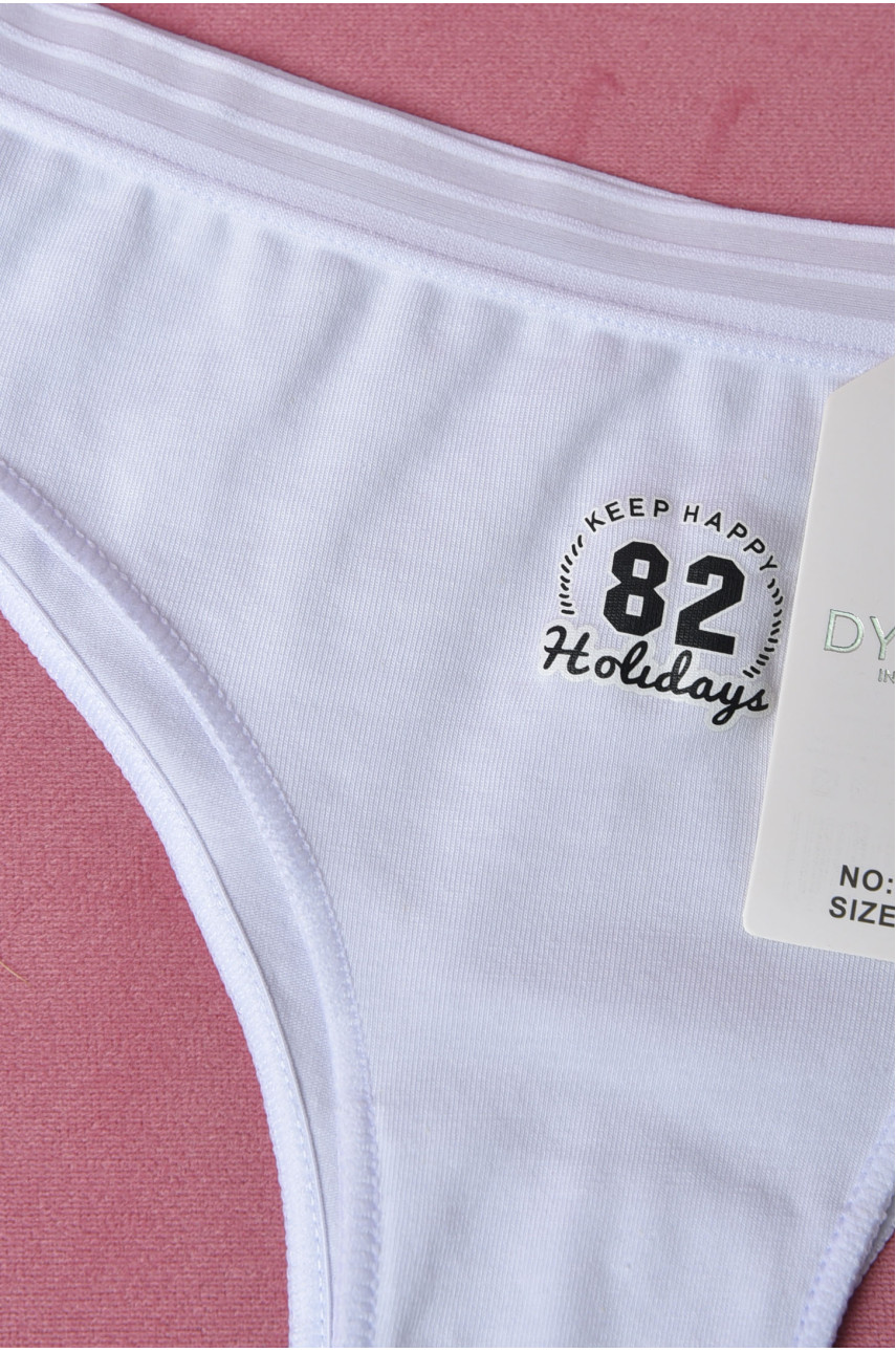 Труси жіночі однотонні білого кольору 5902 169577 Труси жіночі однотонні білого кольору 5902 169577