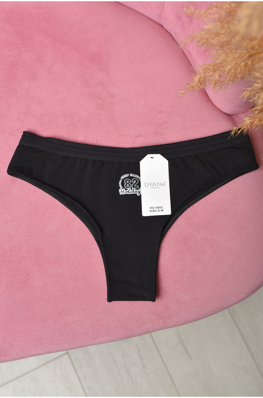 Труси жіночі однотонні чорного кольору 5902 169582 Труси жіночі однотонні чорного кольору 5902 169582