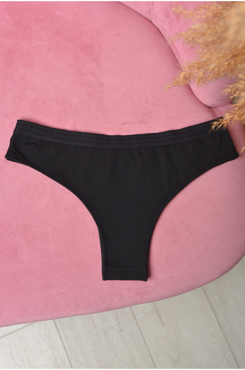 Труси жіночі однотонні чорного кольору 5902 169582 Труси жіночі однотонні чорного кольору 5902 169582