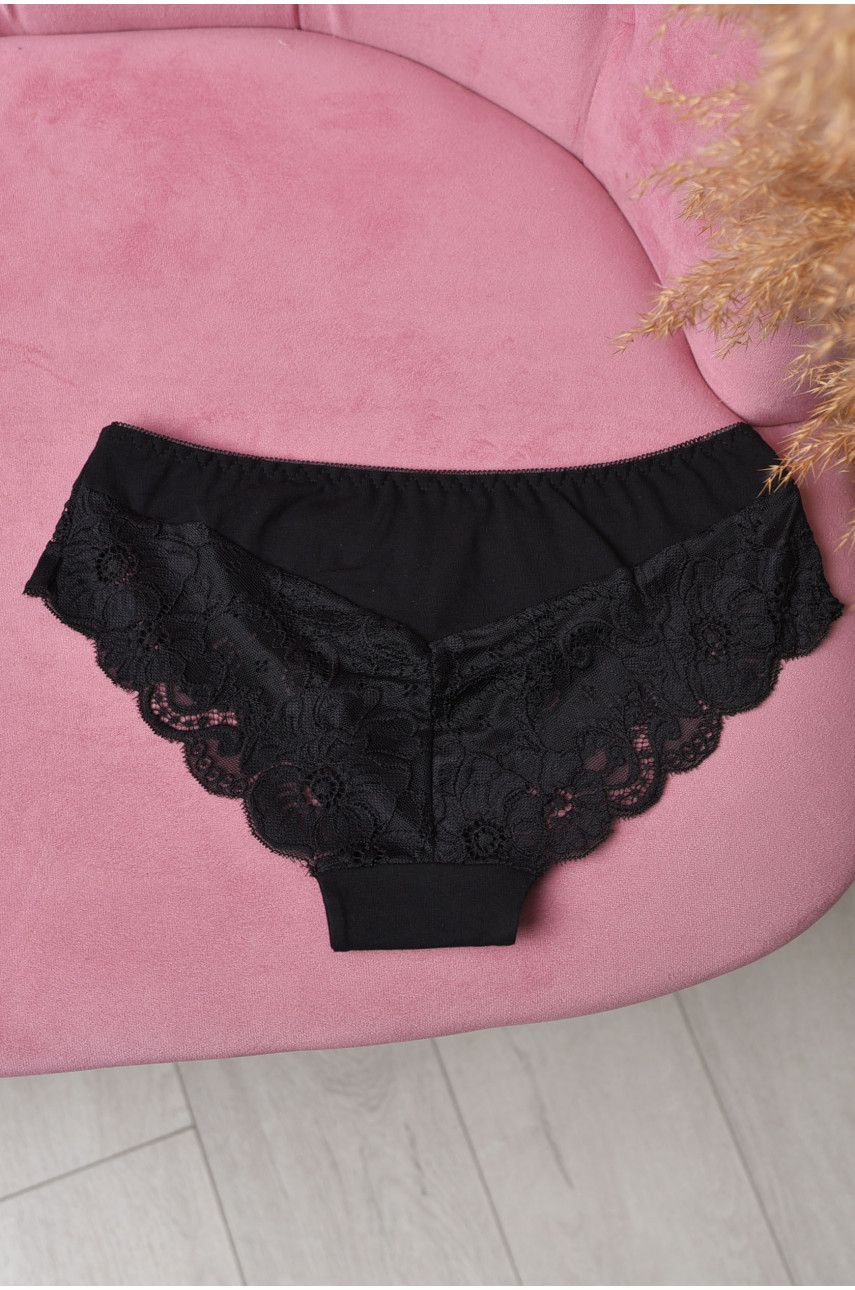 Труси жіночі однотонні чорного кольору 7881 169622 Труси жіночі однотонні чорного кольору 7881 169622