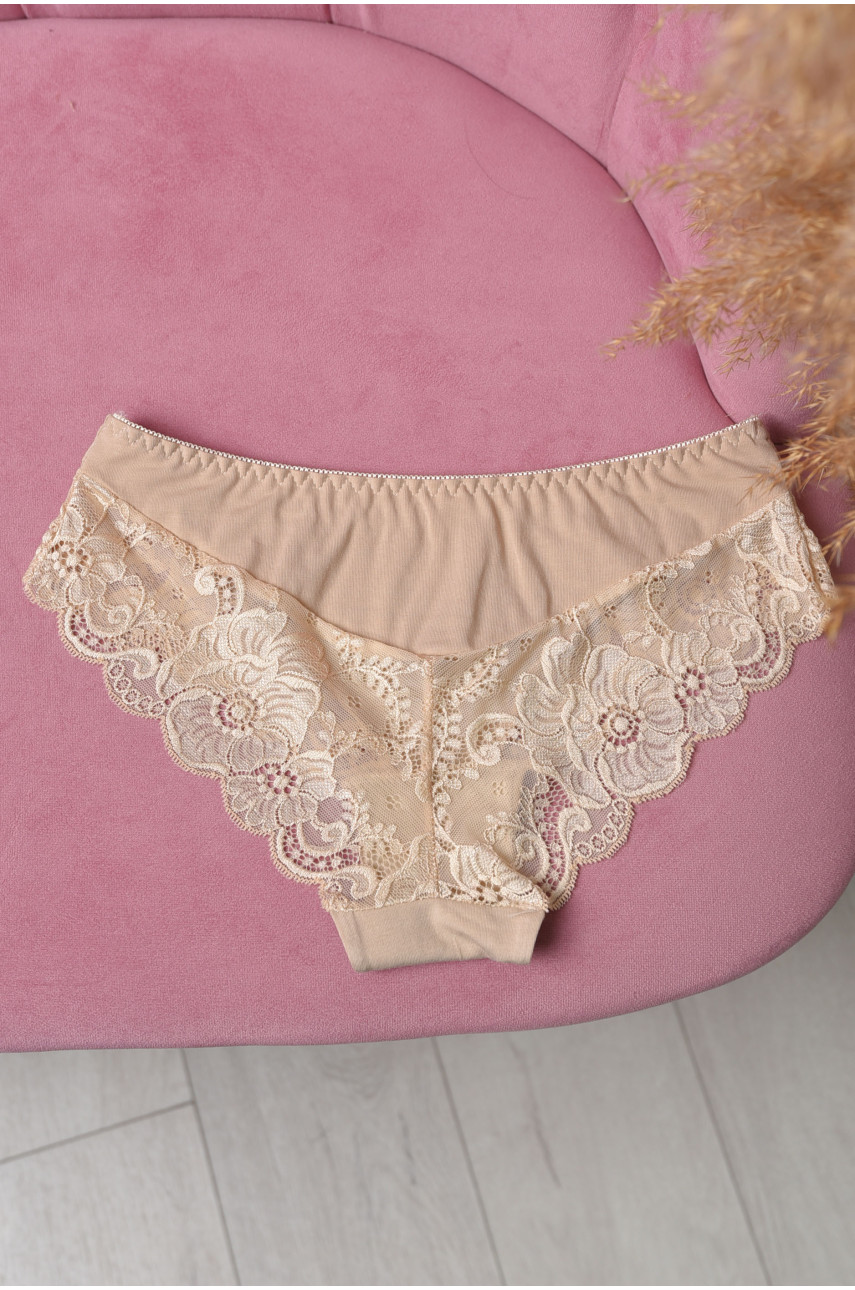 Трусы женские однотонные бежевого цвета 7881 169627