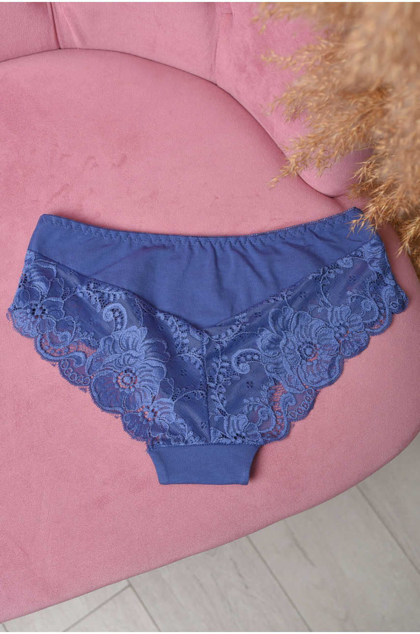 Труси жіночі однотонні синього кольору 7881 169629 Труси жіночі однотонні синього кольору 7881 169629
