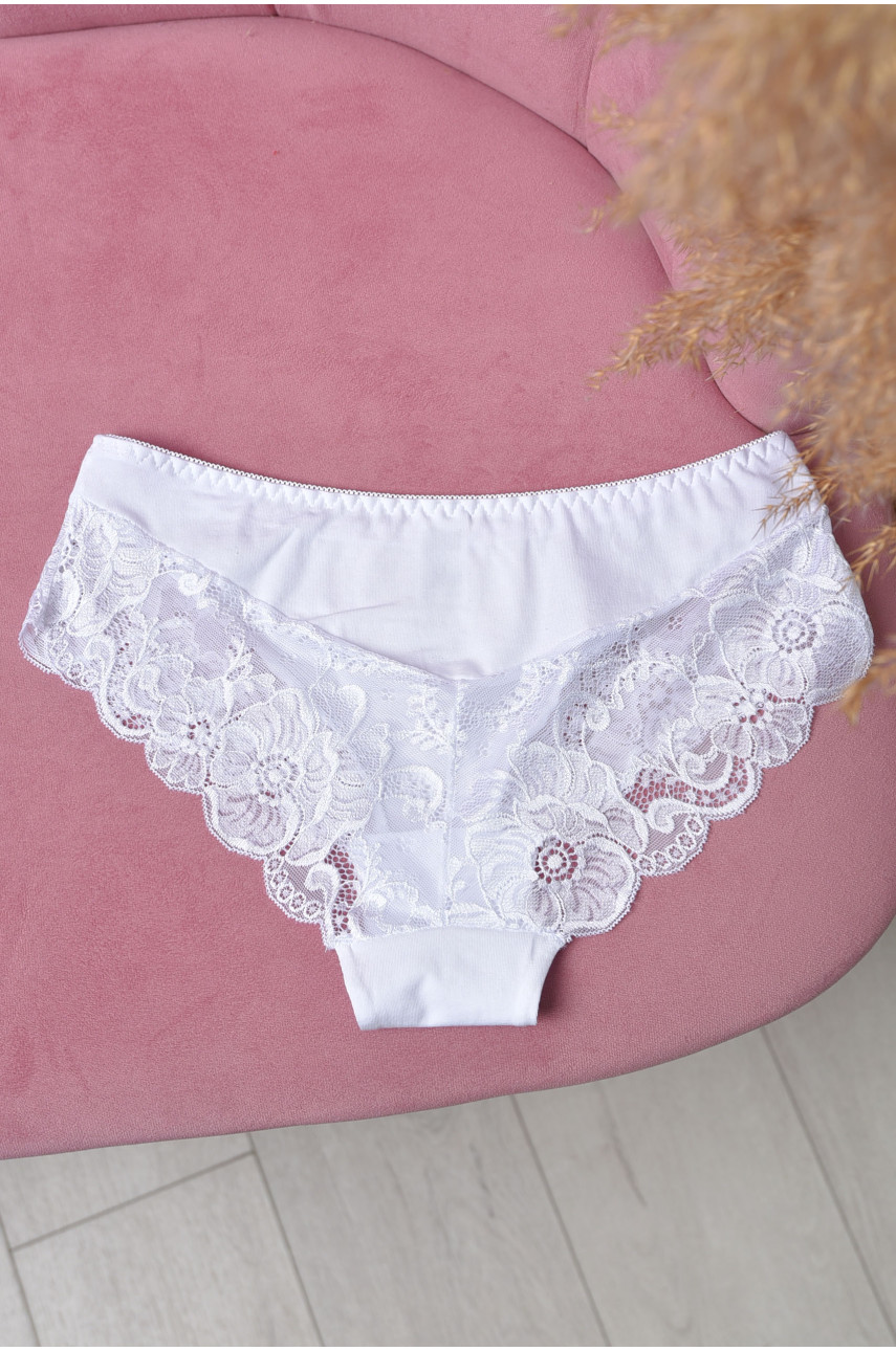 Труси жіночі однотонні білого кольору 7881 169631 Труси жіночі однотонні білого кольору 7881 169631