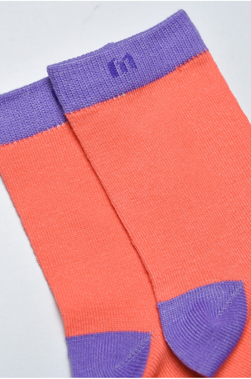 Шкарпетки підліткові для дівчинки коралового кольору С51 169718