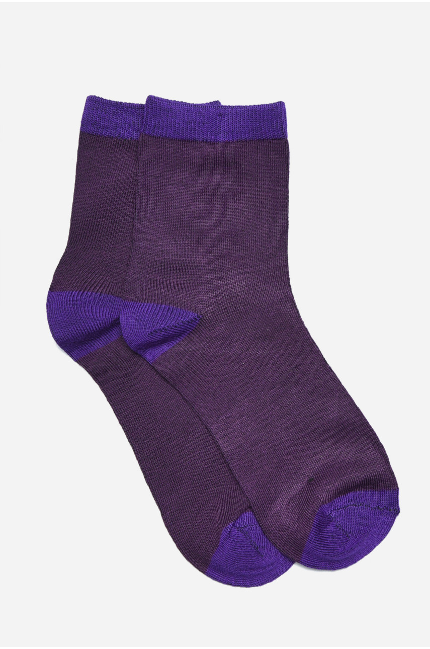 Шкарпетки підліткові для дівчинки фіолетового кольору С51 169734
