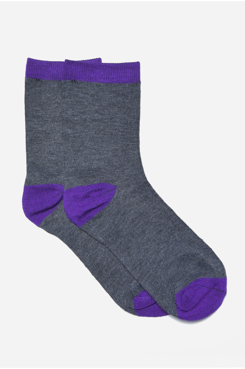 Шкарпетки підліткові для дівчинки сірого кольору С51 169737