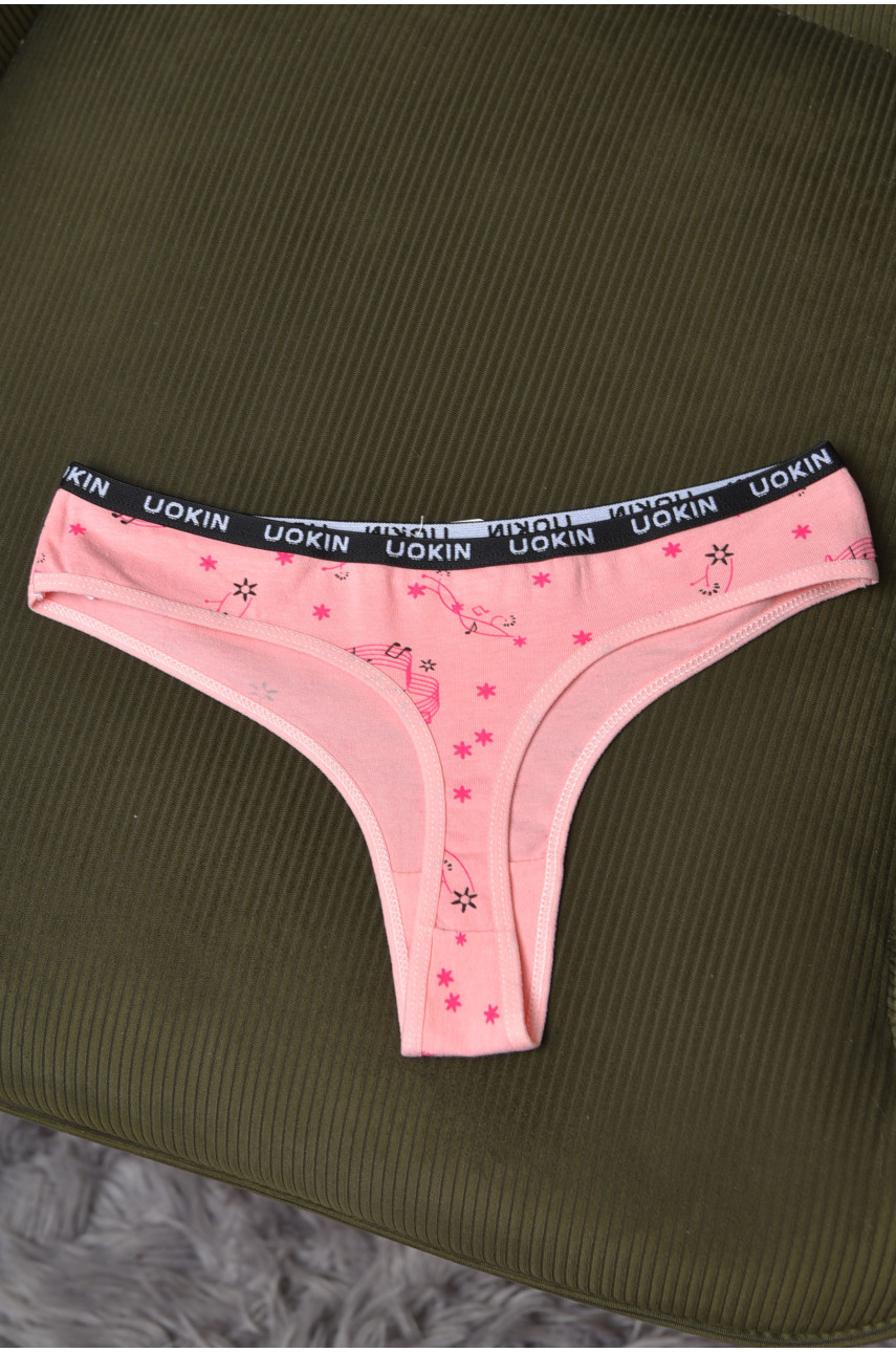 Стрінги жіночі з принтом рожевого кольору А3980 169766