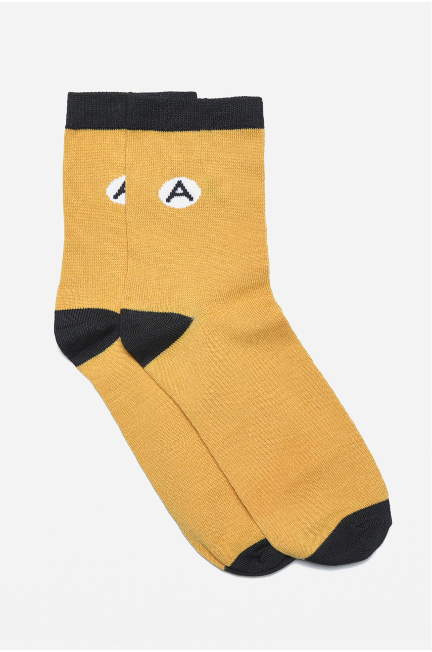 Шкарпетки підліткові гірчичного кольору С119 169781