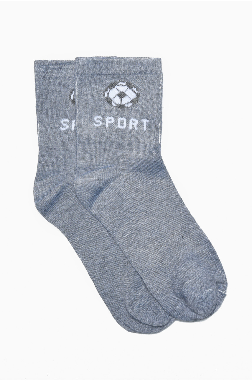 Шкарпетки підліткові для хлопчика сірого кольору с31 169786