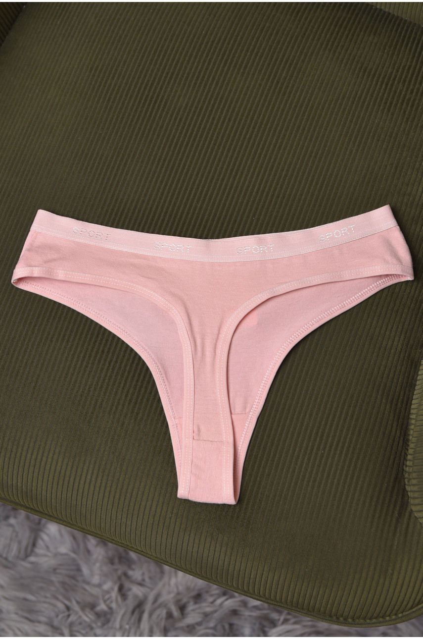 Стрінги жіночі однотонні рожевого кольору А3235 169805
