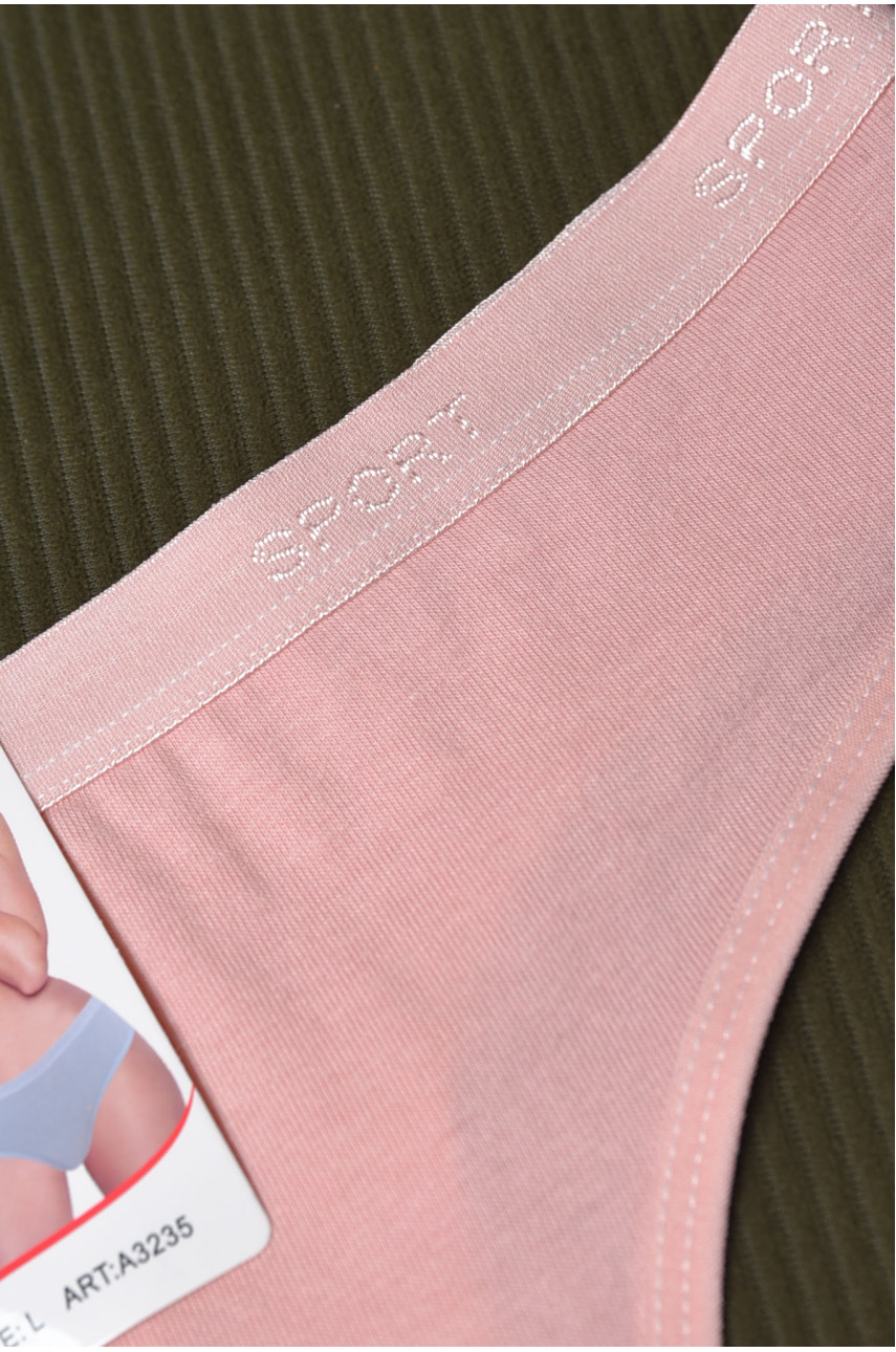 Стрінги жіночі однотонні рожевого кольору А3235 169805