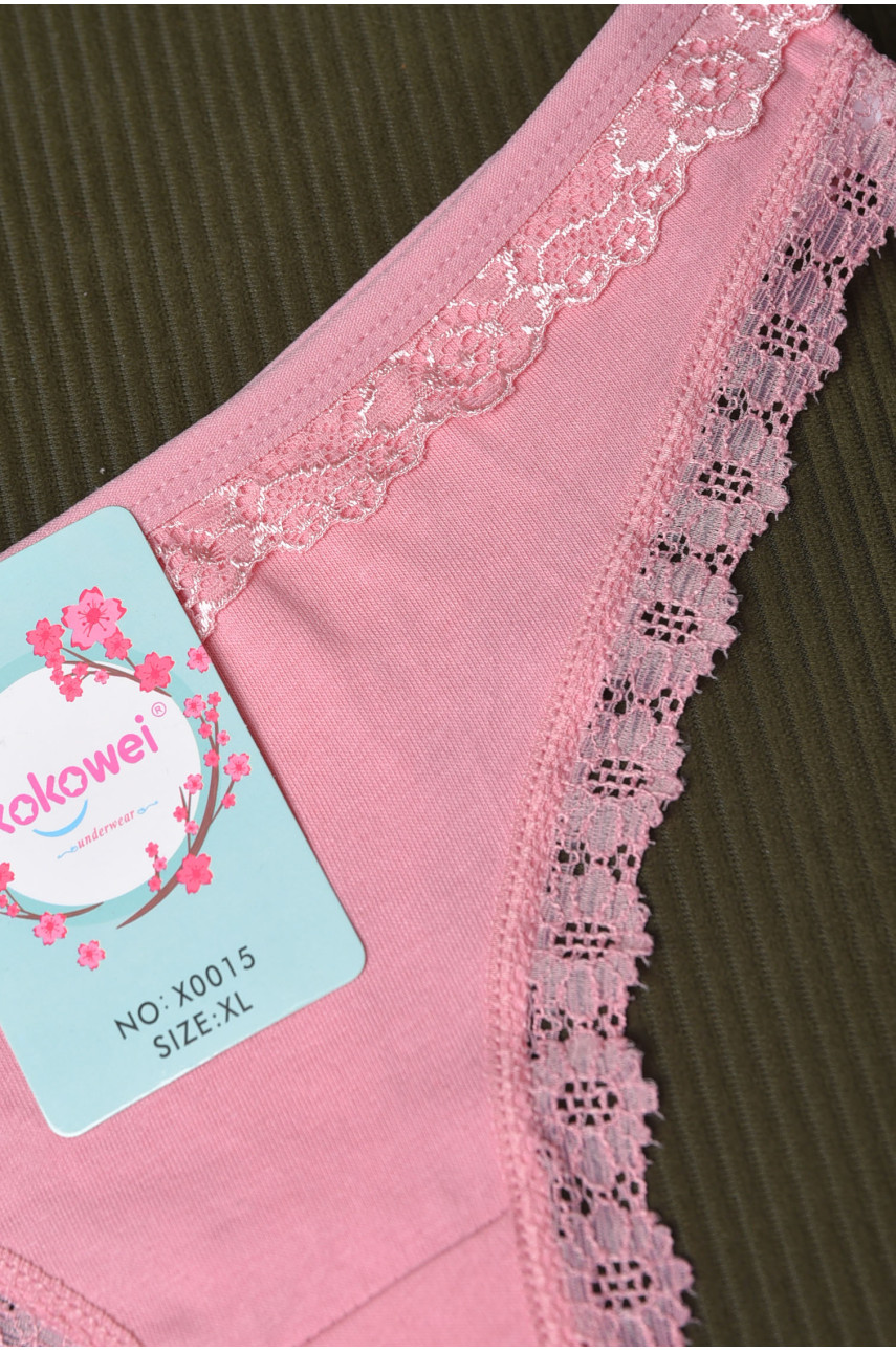 Стрінги жіночі однотонні рожевого кольору Х0015 169806