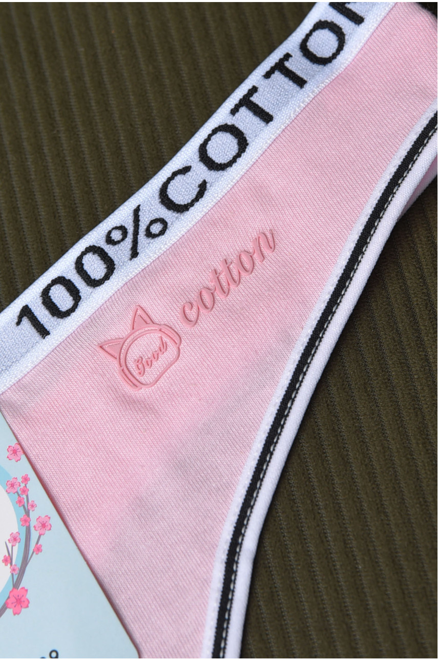 Стрінги жіночі однотонні світло-рожевого кольору Х1989 169817