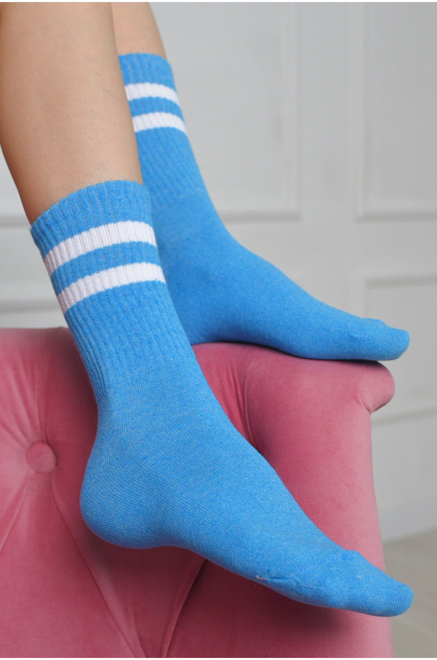 Шкарпетки жіночі високі блакитного кольору розмір 36-40 170110