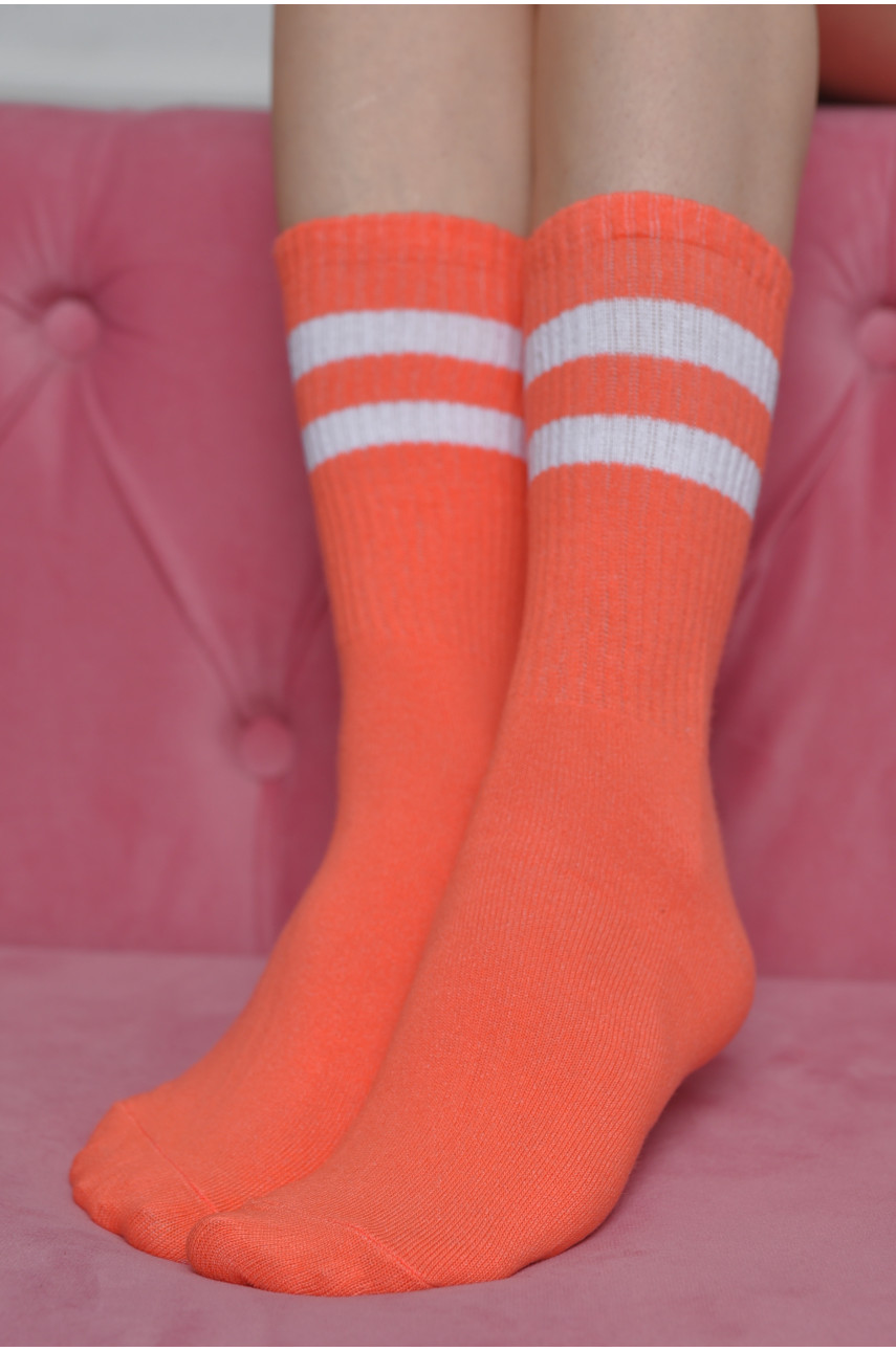 Шкарпетки жіночі високі коралового кольору розмір 36-40 170121